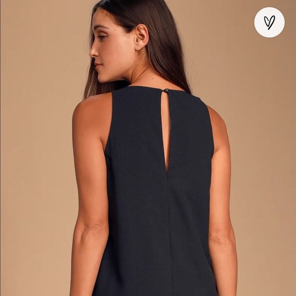 NWT Lulus Near or Bar Black Shift Dress Size Medium - Picture 4 of 9
